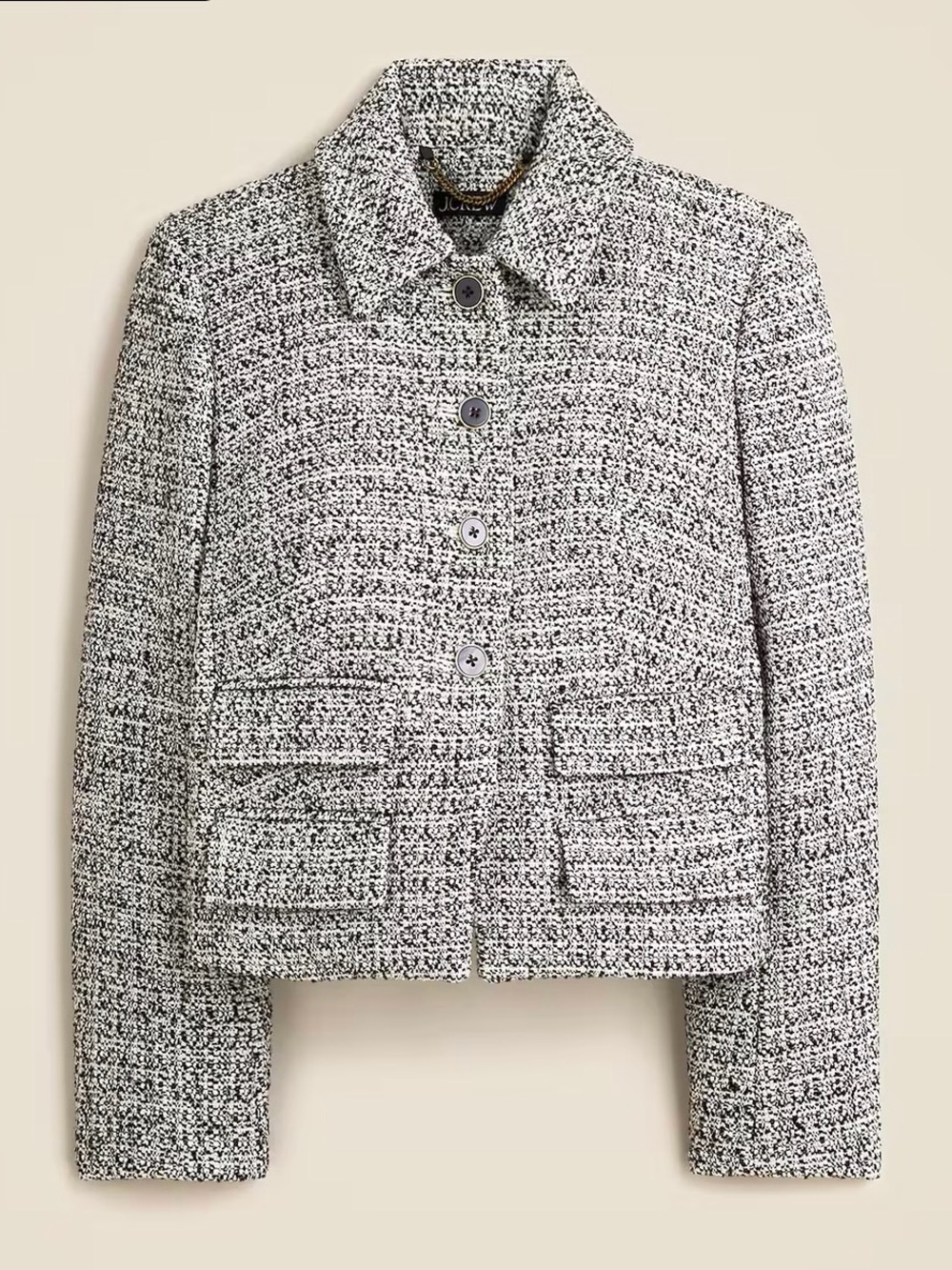 J. Crew Lucie jacket in marled tweed - new with tags! Size 14